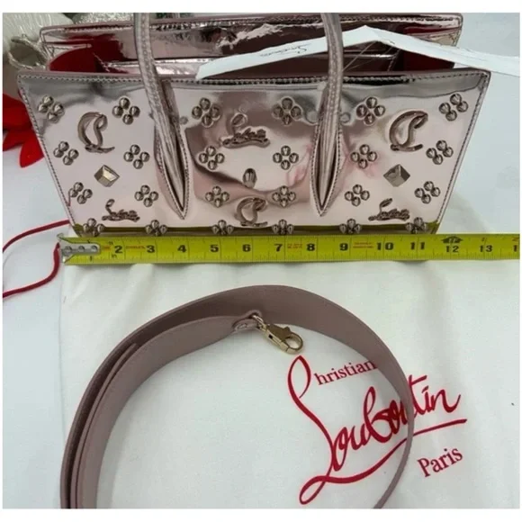 Christian Louboutin Paloma loubinthesky stud, metallic leather, baguette bag - Picture 6 of 8